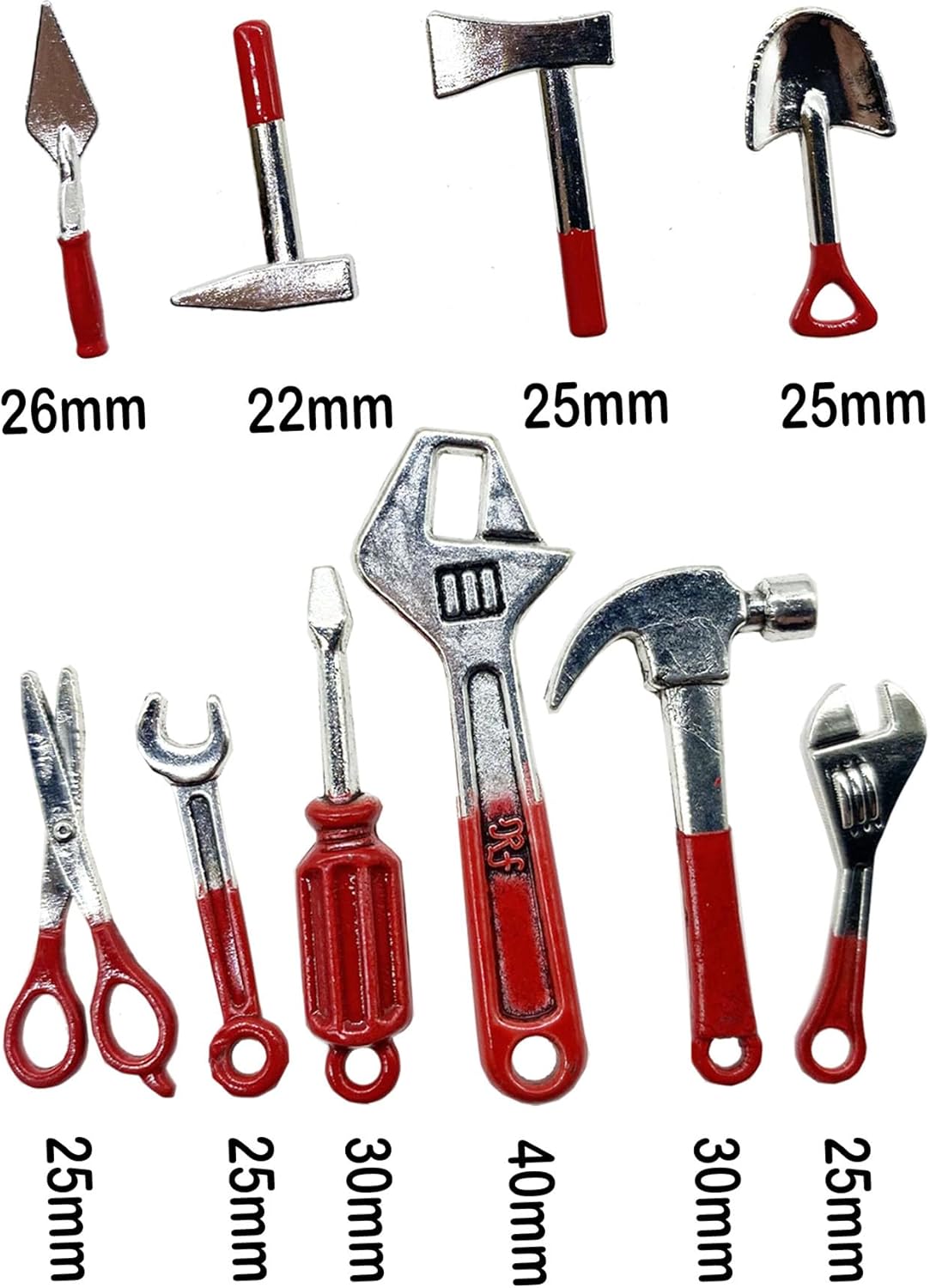Cayway 25 PCS Miniature Garden Tools - Mini Scene Model Work Tools for DIY Miniature Fairy House