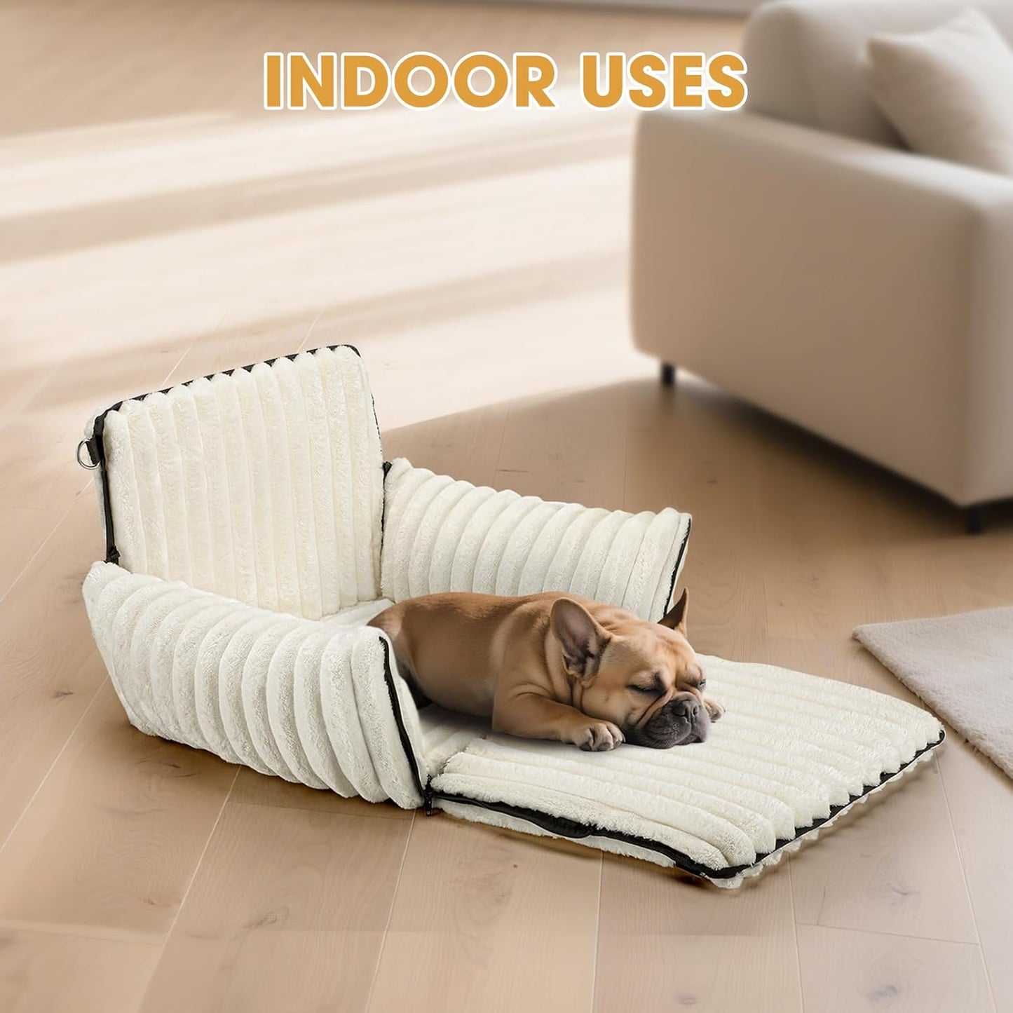 MIXJOY 6-in-1 Dog Car Seat for Small/Medium Dogs up to 25 lbs, Multi-F