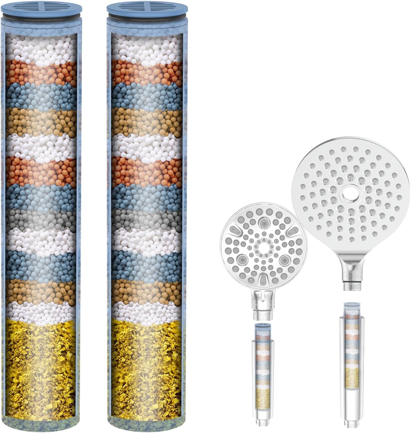 MakeFit Shower Head Filter Replacement Cartridge for SSJ781/DSSJ781/ DSSJ781-01 MakeFit Filtered Handheld Shower Head (2-PACK)