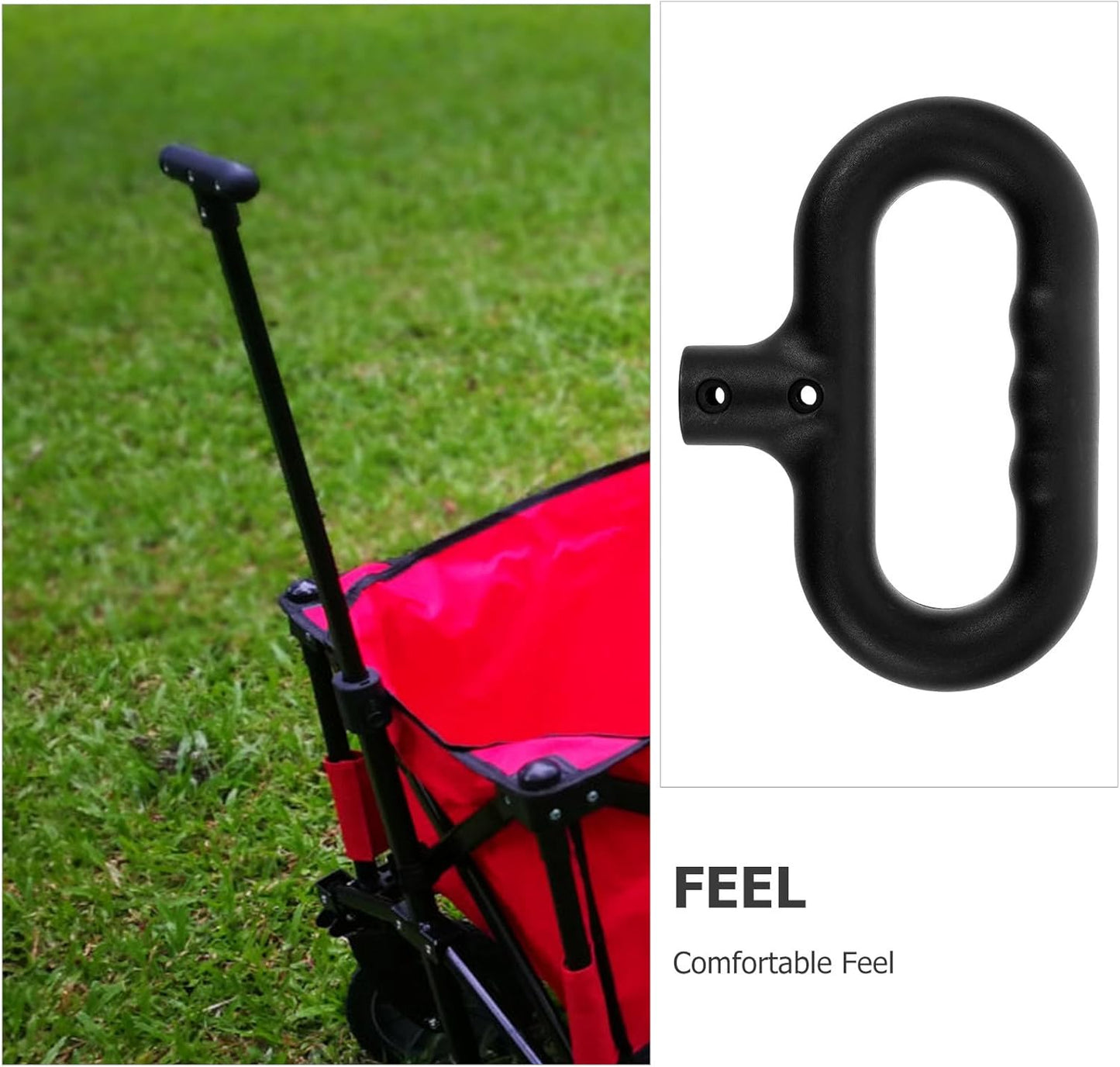 Milisten Folding Wagon Handle Replacement for Outdoor Trolley Cart, St