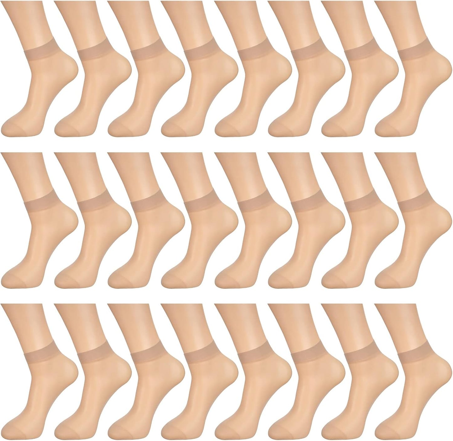 Bencailor 24 Pairs Women's Sheer Ankle Socks Thin Nylon Socks for Wome