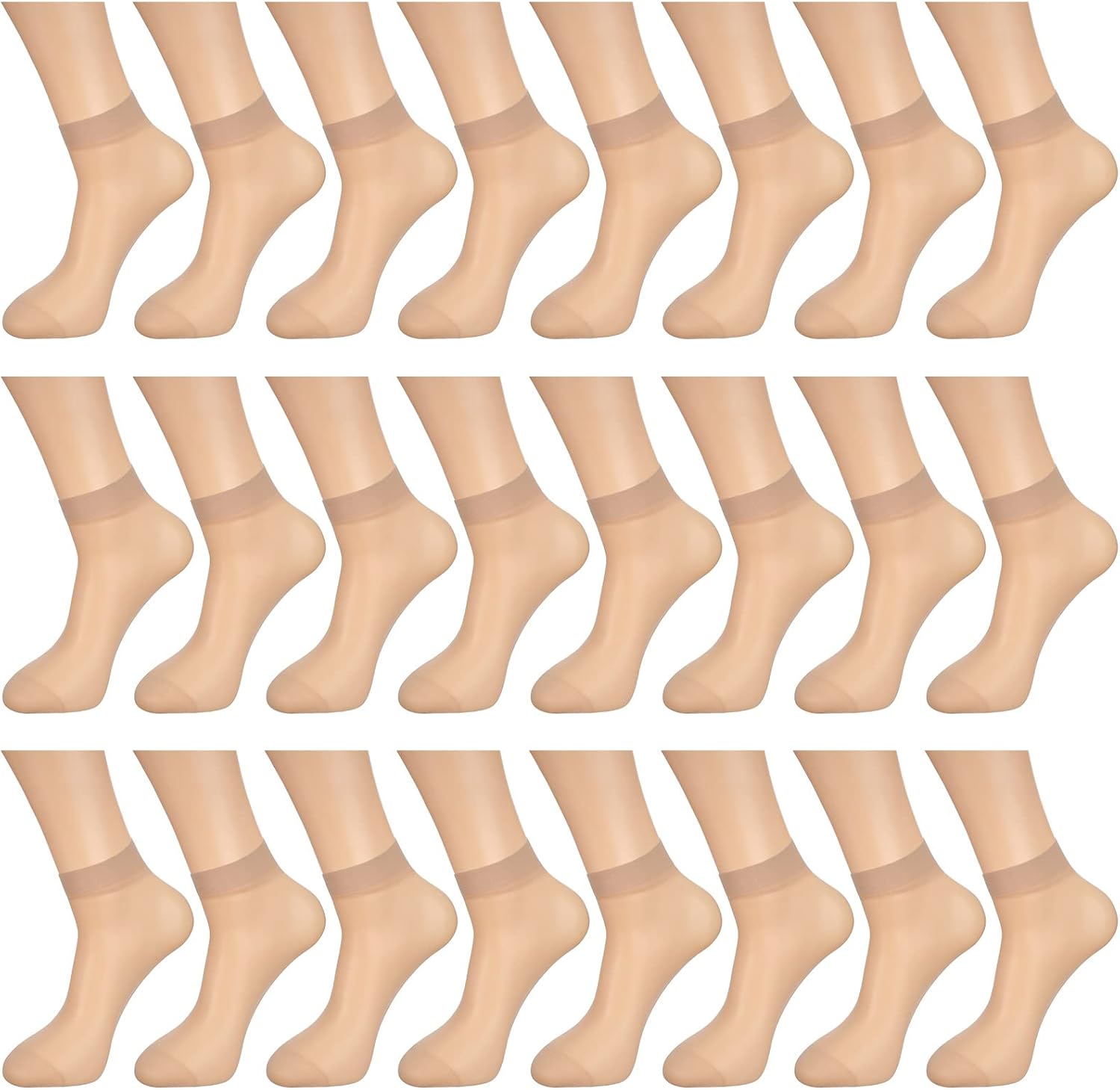 Bencailor 24 Pairs Women's Sheer Ankle Socks Thin Nylon Socks for Wome