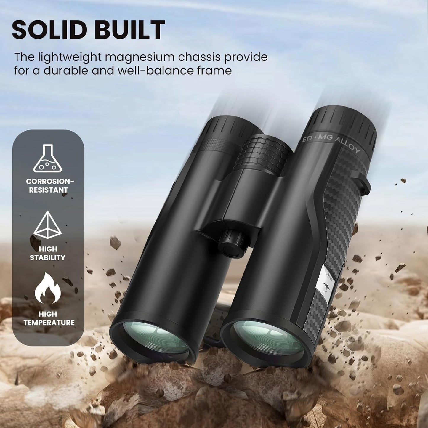 Premium ED Binoculars 10x42 for Adults - High Power HD Waterproof Binoculars for Bird Watching, Hunting & Travel