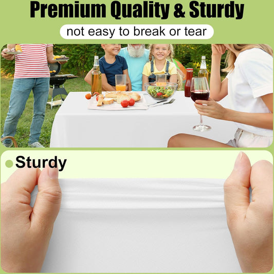 Smiry Disposable Table Cloth - 6 Pack, 54 x 108 Inch Waterproof Rectan