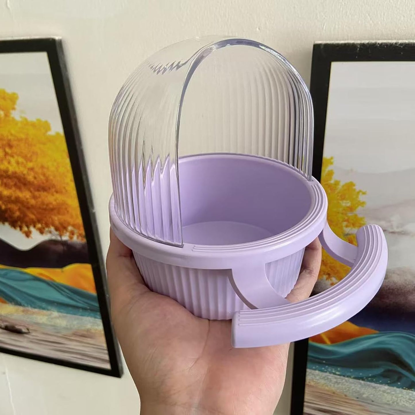 Bird Feeder for Cage – No Mess Feeder & Water Dispenser, Easy to Install and Clean, Semi-Enclosed Design Prevents Splashing