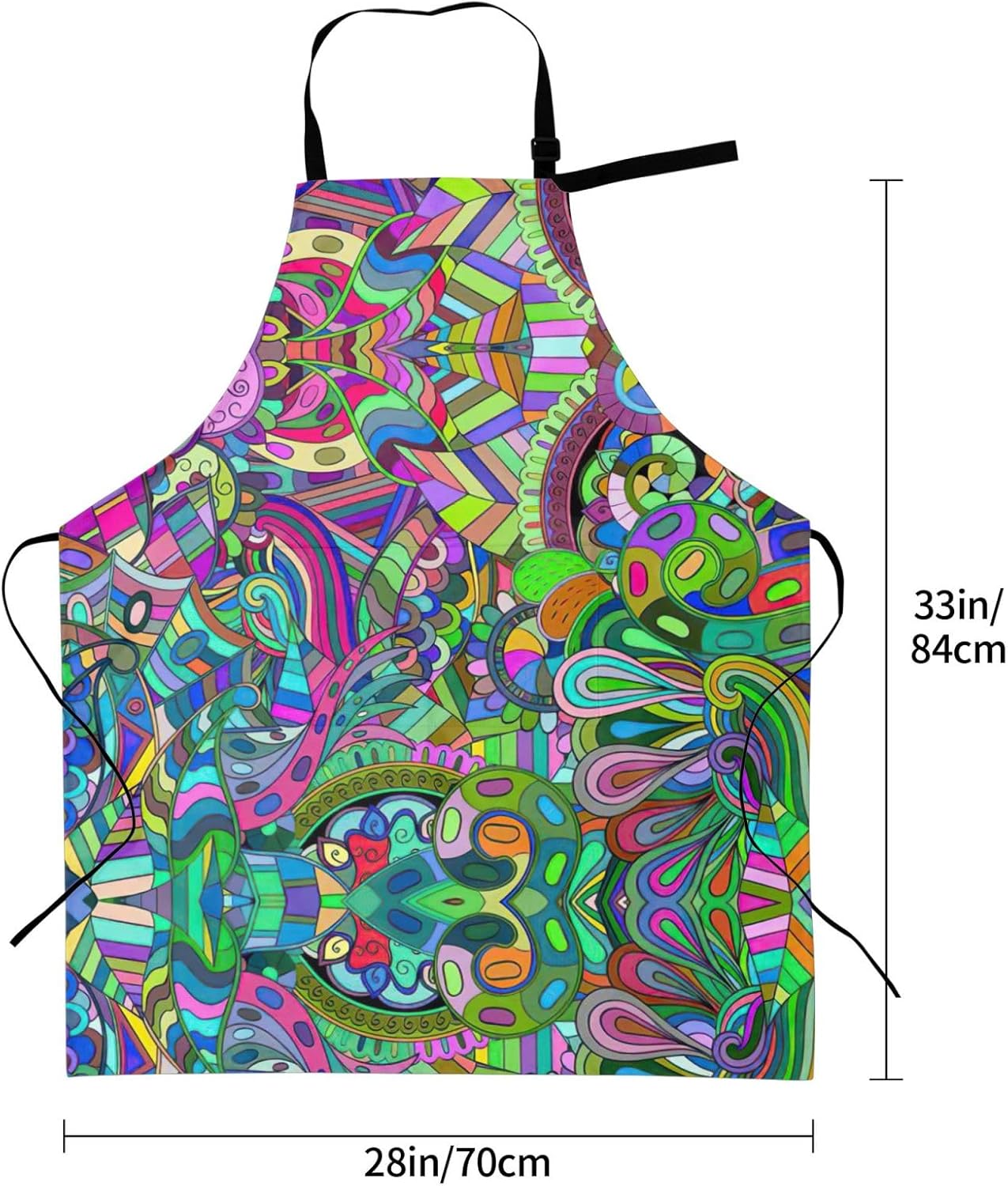 Graffiti print Waterproof apron with pocket adjustable cooking apron for adult kitchen bibs to bake