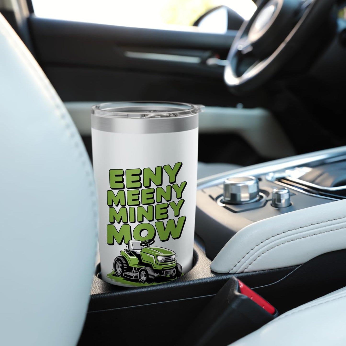 Eeny Meeny Miney Mow : Lawn Care Pun Stainless Steel Insulated Tumbler