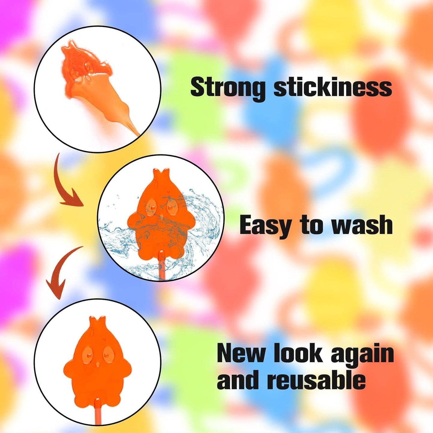 28 Pack Easter Sticky Hands Toys, Bunny Chick Egg Carrot Styles Stretchy Toys Easter Basket Stuffers, Pinata Fillers, Party Favors Gifts for Kids Boys Girls