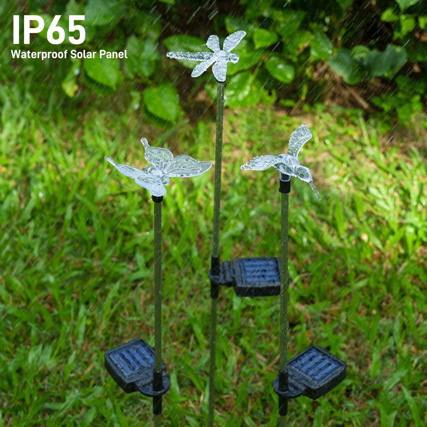 OxyLED Solar Garden Stake Lights 6 Pack Outdoor LED Figurine Lighting 