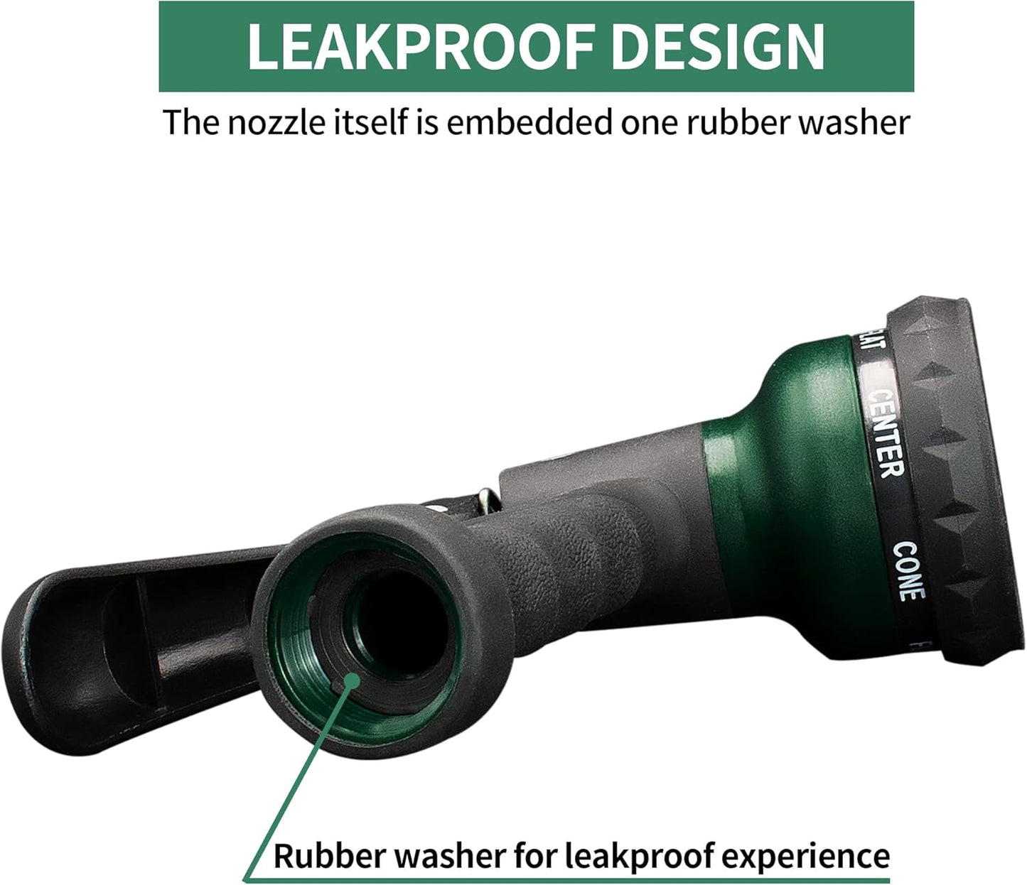 AUTOMAN-Garden-Hose-Nozzle, ABS Water Spray Nozzle with 7 Adjustable W