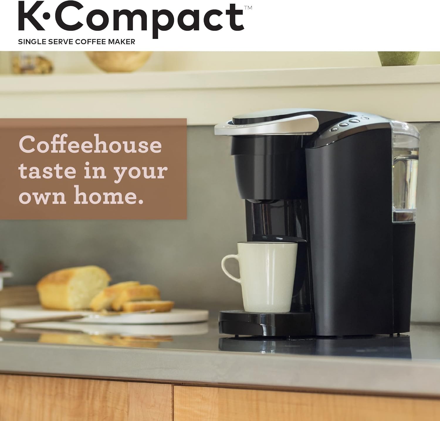 Keurig K-Compact Single-Serve K-Cup Pod Coffee Maker, with 3 Brew Size