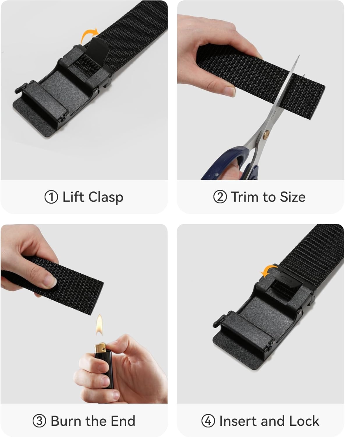 CHAOREN 1.5" Nylon Ratchet Belts for Men - Adjustable Casual Work Belt