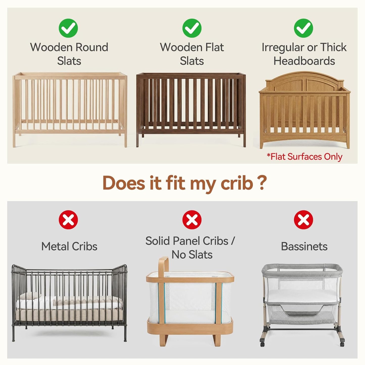 Crib Mobile Holder, HBM Wooden Mobile Arm & Hanger for Crib, Nursery Decor for Baby Girl Boy
