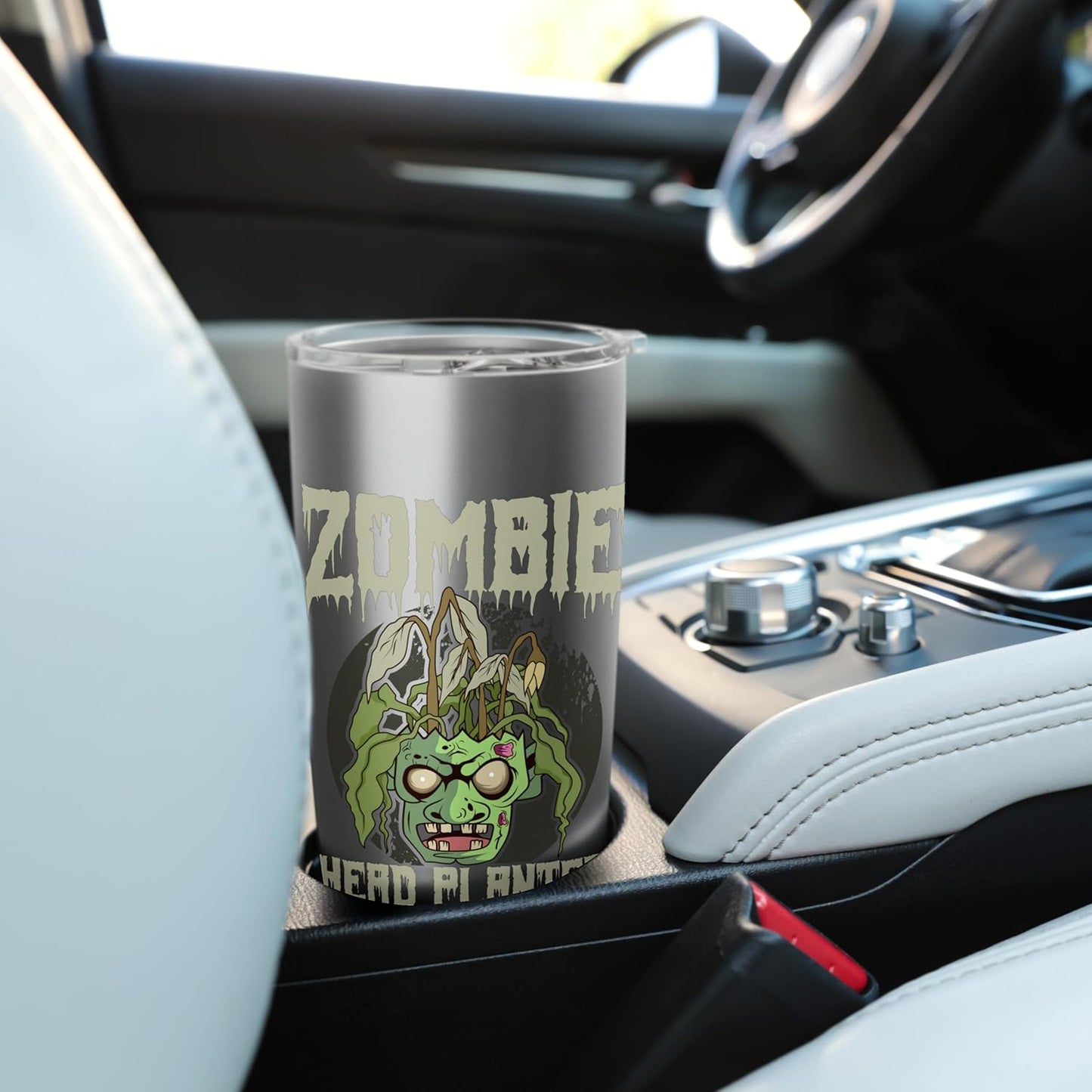 Zombie Head Planter Pot Garden Gardening Halloween Stainless Steel Insulated Tumbler