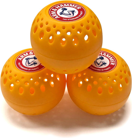Arm & Hammer OdorBusterz® Odor Eliminator Balls, Clean Burst, 3 Count – Baking Soda Odor Control for Closets, Drawers, Hampers & Small Spaces