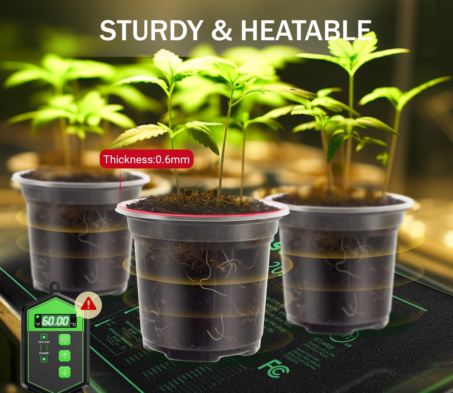 30 Packs Clear Nursery Pots for Plants, 3.5/4/5 Inch High Transparency