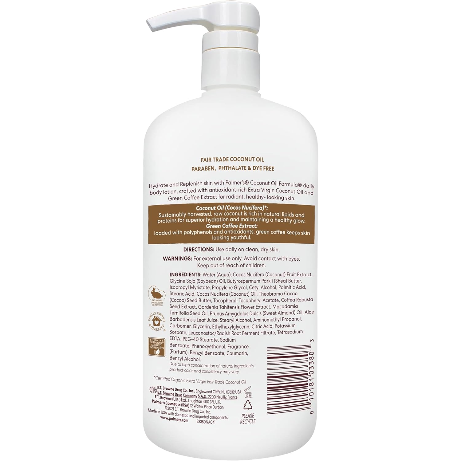 Palmer's Coconut Oil Formula Body Lotion for Dry Skin, Hand & Body Moi
