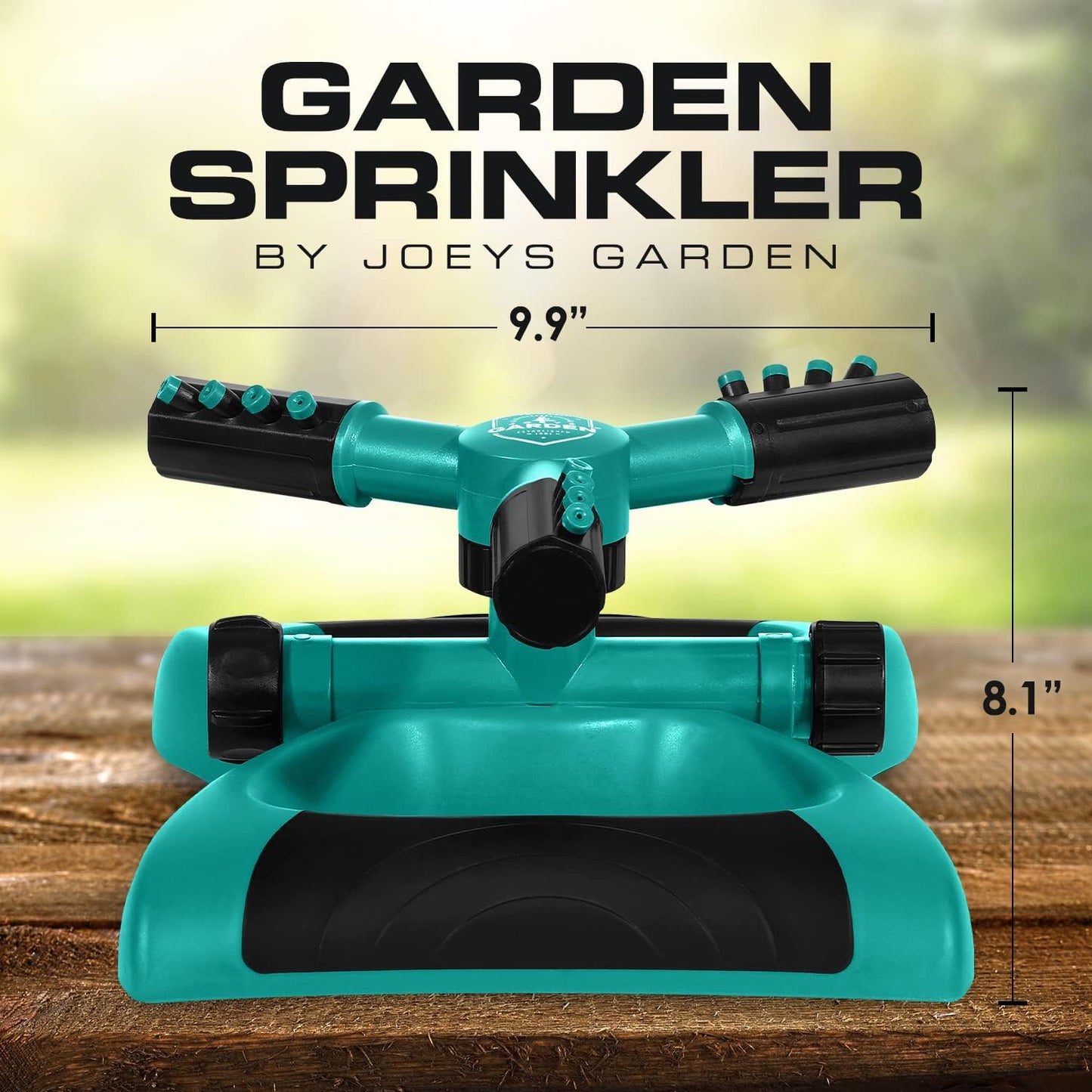 Joeys Sprinkler for Yard, Rotating Garden Sprinkler for Large Area Cov