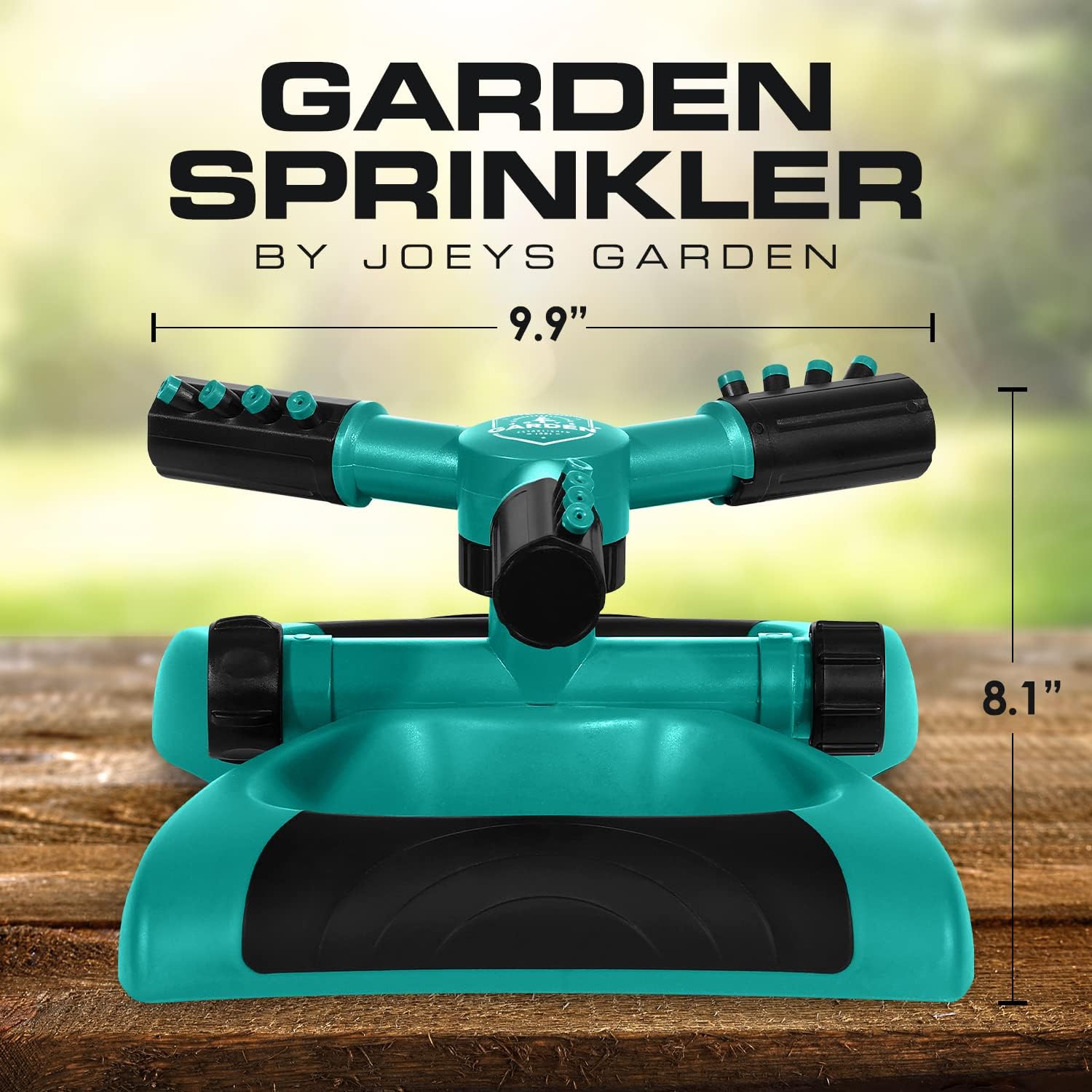 Joeys Sprinkler for Yard, Rotating Garden Sprinkler for Large Area Cov