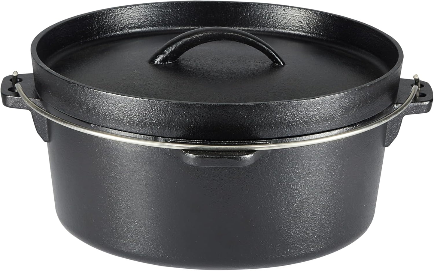 Amazon Basics Pre-Seasoned Cast Iron 5-Piece Cookware Set, Oven Safe, 