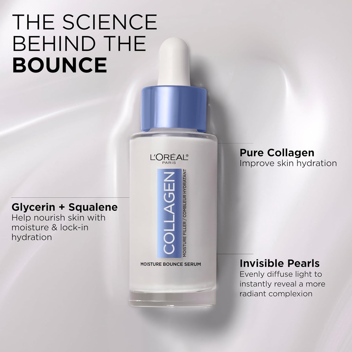 L'Oreal Paris Collagen Moisture Filler Moisture Bounce Face Serum, Glo