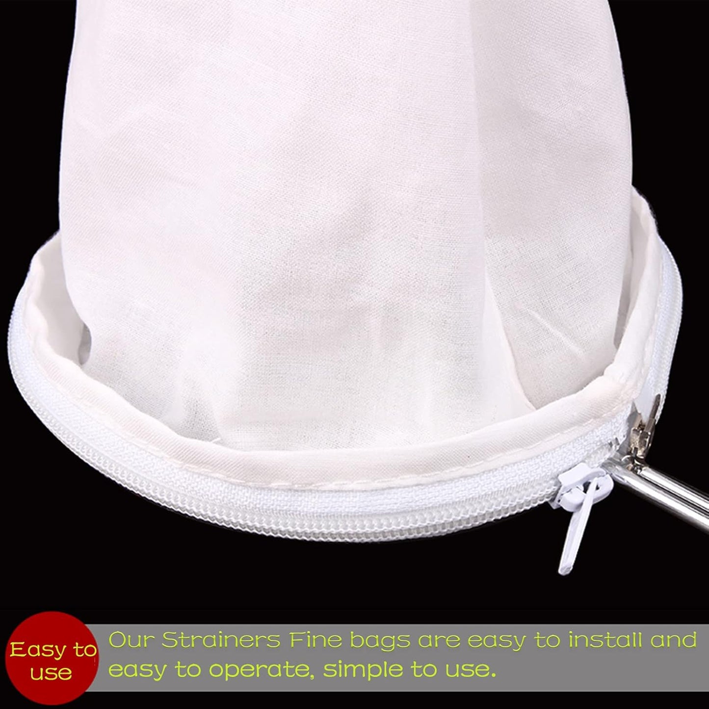 WMKGG Ultra Fine Mesh Strainer Bags, Reusable Mesh Filter Bags with St