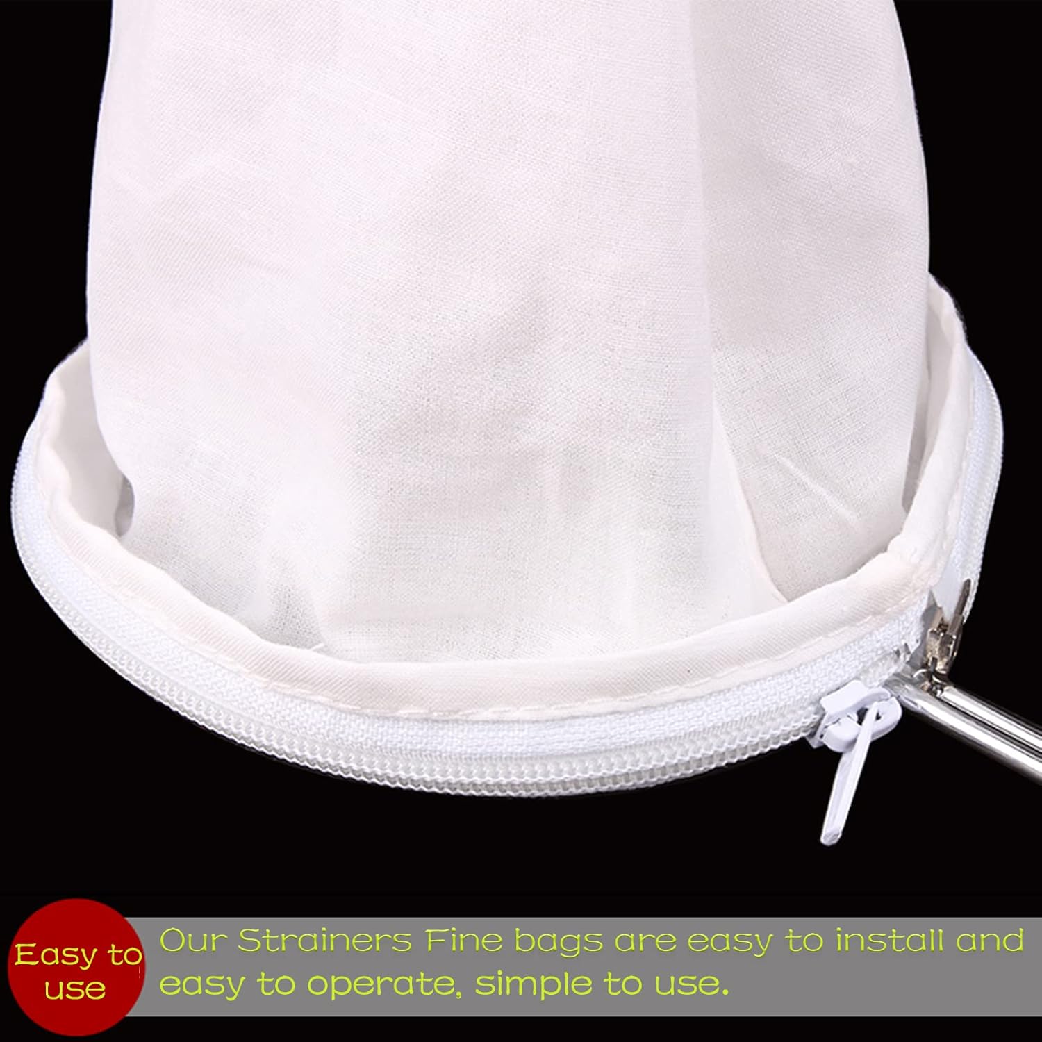 WMKGG Ultra Fine Mesh Strainer Bags, Reusable Mesh Filter Bags with St