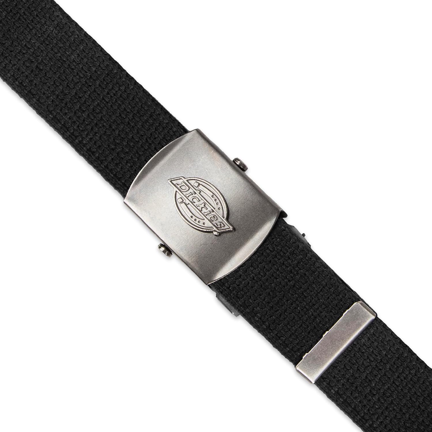 Dickies mens Fabric Web Plaque Logo Buckle Belt - One Size Cut-to-fit-