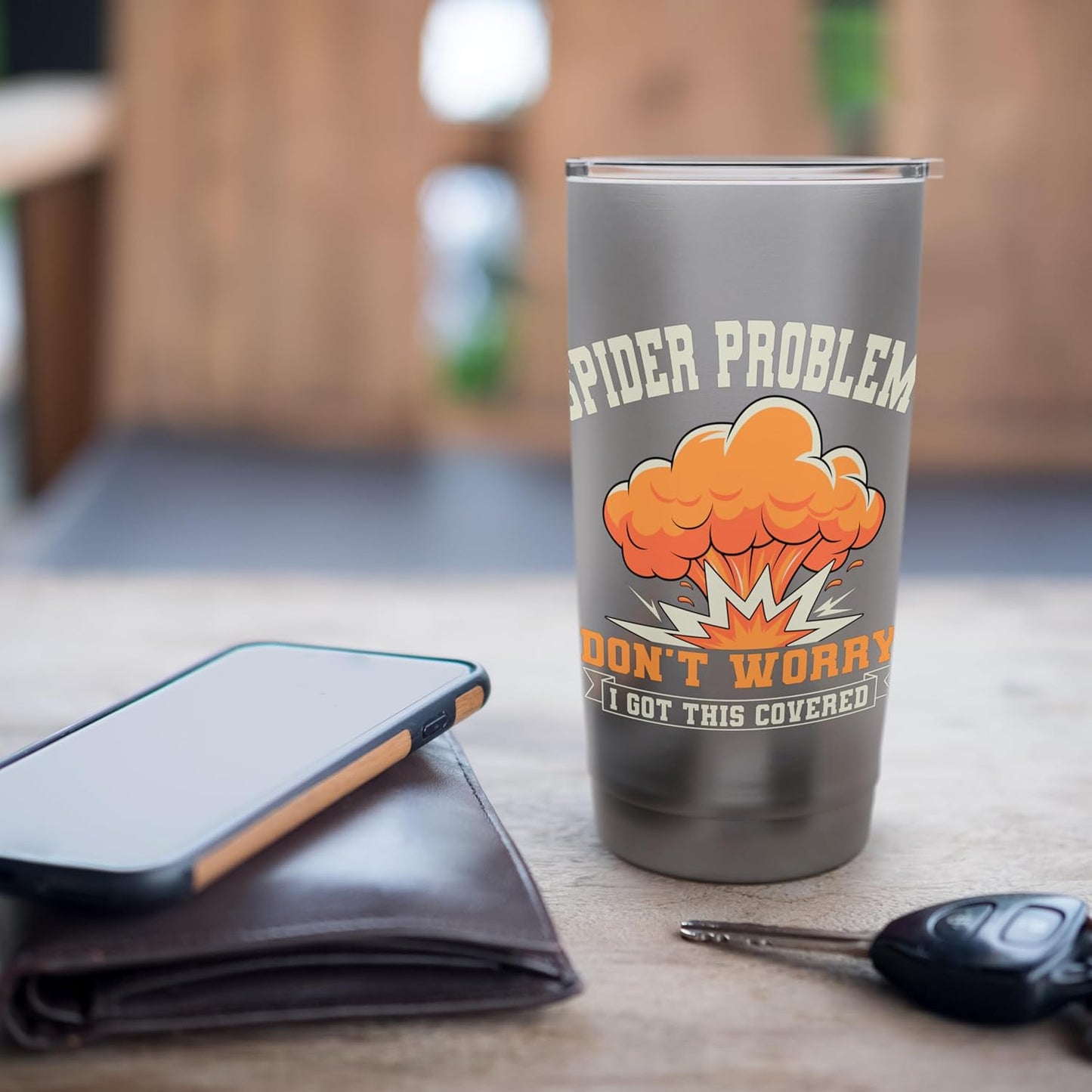 Exterminator Pest Control Eradicator Spider Problem Stainless Steel Insulated Tumbler