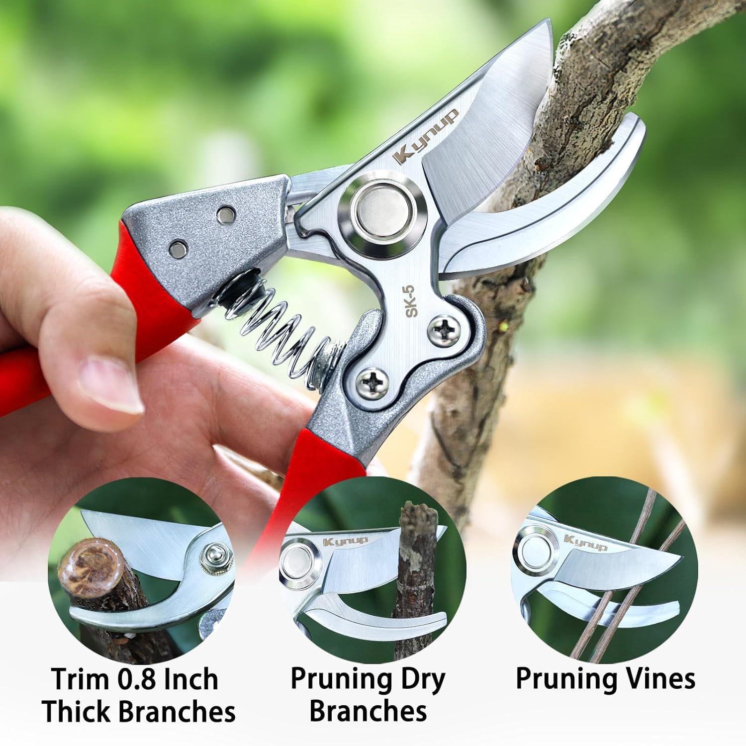 Kynup Pruning Shears, Gardening Scissors, Pruners for Gardening, Heavy