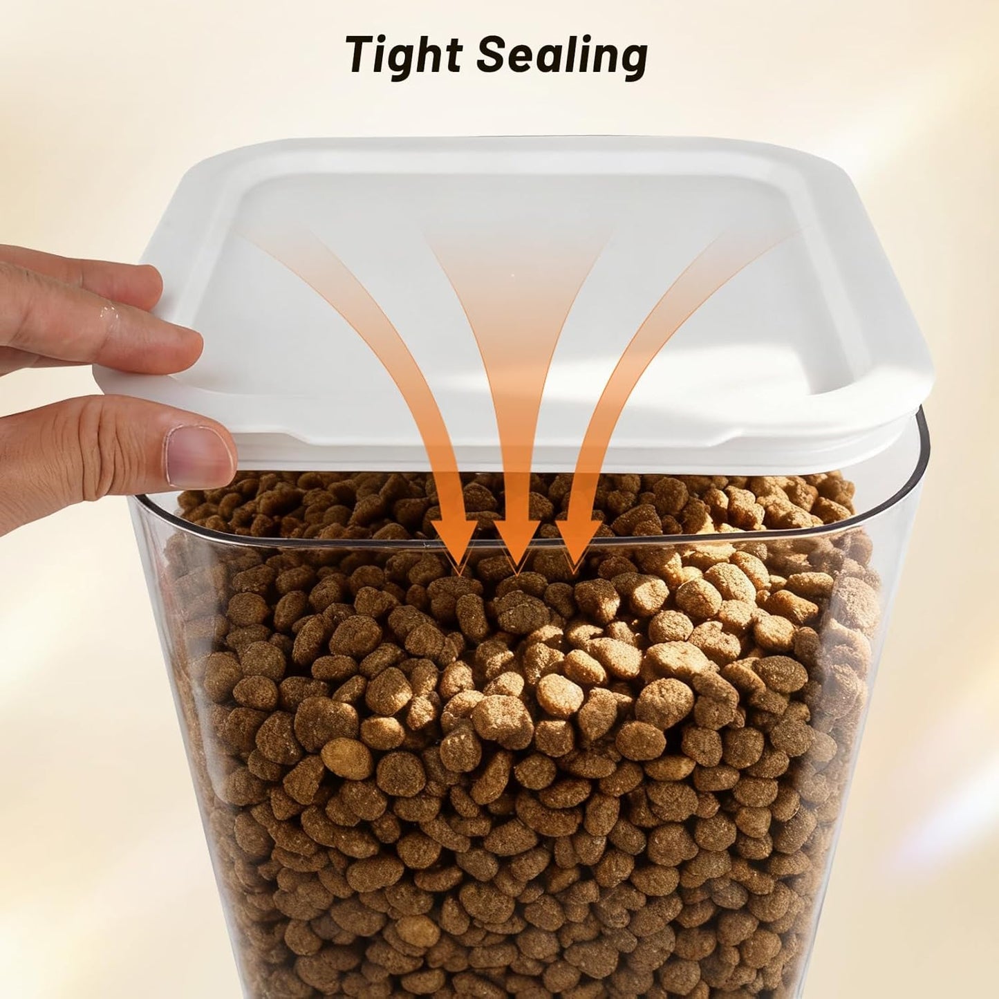 Small Pet Food Storage Container: 5-7 Lbs Airtight Animal Dry Food Dispenser Countertop with Measuring Cup - Organizer Bin for Dog Food, Cat Treats, Chicken, Bird, Puppy, Rabbit & Hamster Feed Pellets