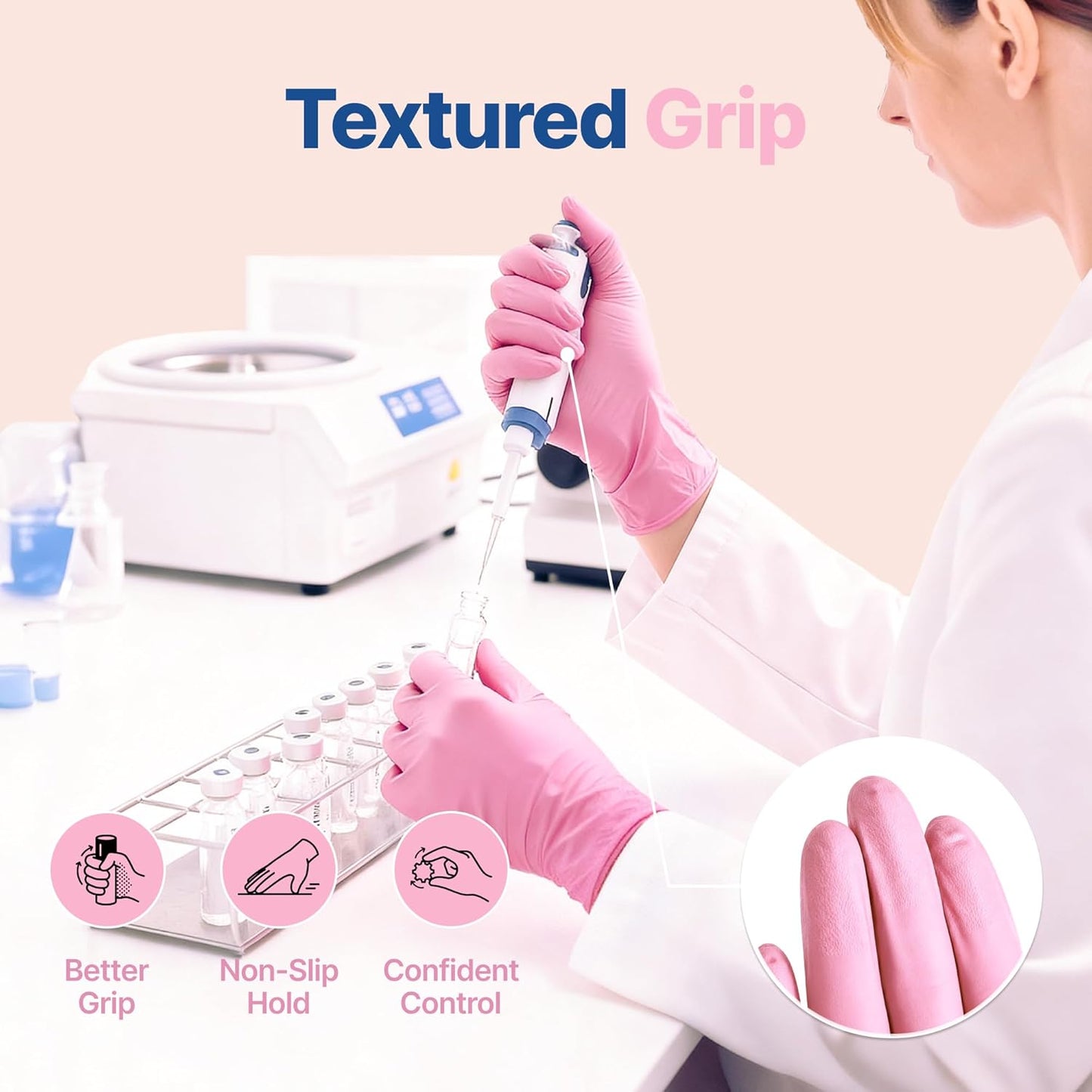 Schneider Nitrile Exam Gloves, 4-mil Medical Gloves Disposable Latex Free, Powder Free, Food Safe Glove for Examination