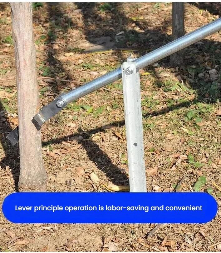 Adjustable High-Leverage Agricultural Stake Puller with Base, Multifun