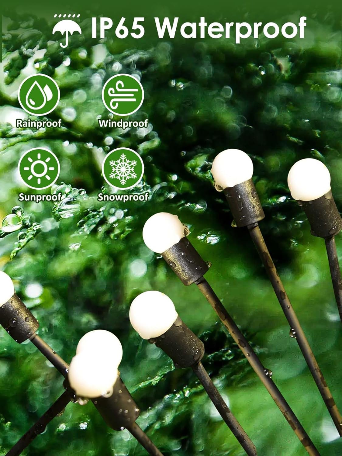 2026 Upgraded Solar Lights Outdoor, 8 Pack Solar Garden Lights with 2 