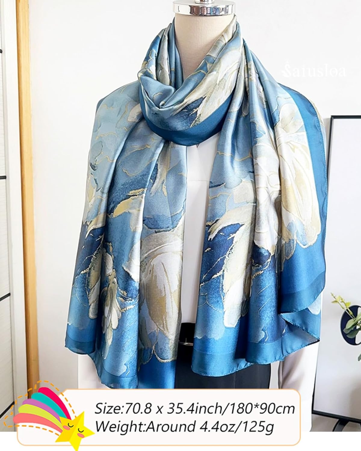 Dress Scarves Shawl Wraps Long Silky Scarf for Women Dressy Fashion Li