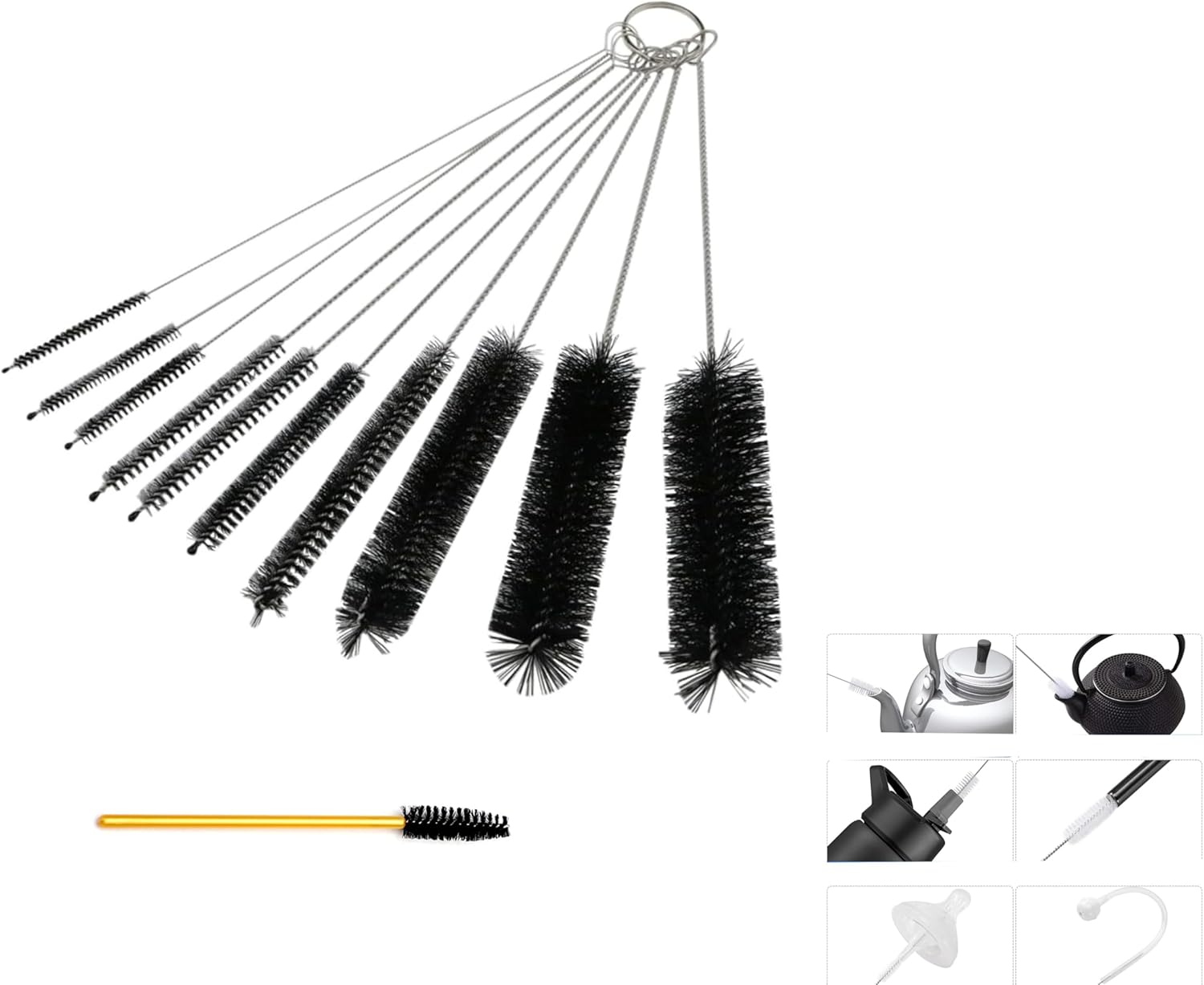 1set Hummingbird Feeder Cleaning Brush Straw Cleaner Brush Bottle Clea