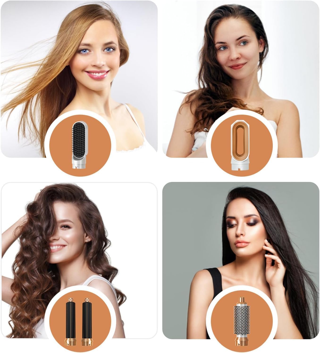 Hair Dryer Brush 5 in 1, Negative Ion Blow Dryer Brush Set - 110,000 R