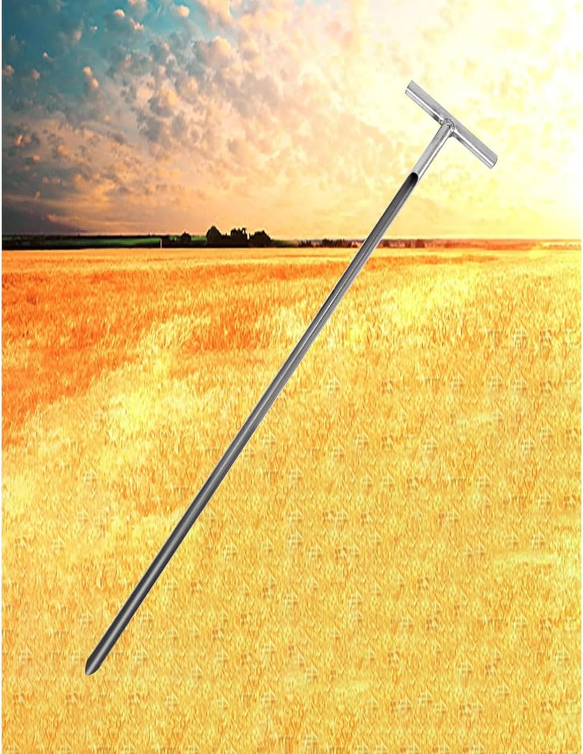 Stainless Steel Soil Sampling Probe Kit - 27.5" Grain Sampler Tool with 1.2" Solid Sack Bag for Accurate Soil Tests, Gardening, Agriculture, and Lawn Care