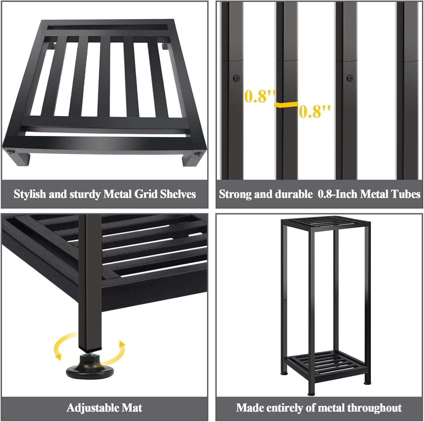 Plant Stand Indoor Outdoor Heavy Duty Wrought Iron Pedestal Stands Met