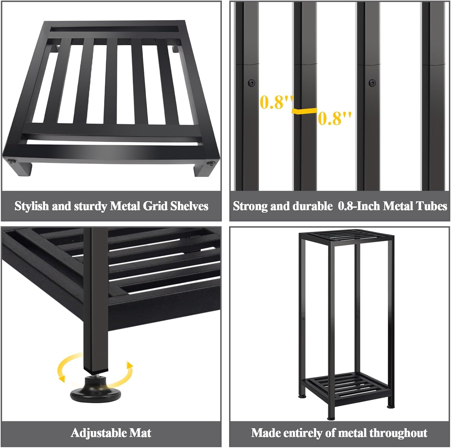 Plant Stand Indoor Outdoor Heavy Duty Wrought Iron Pedestal Stands Met