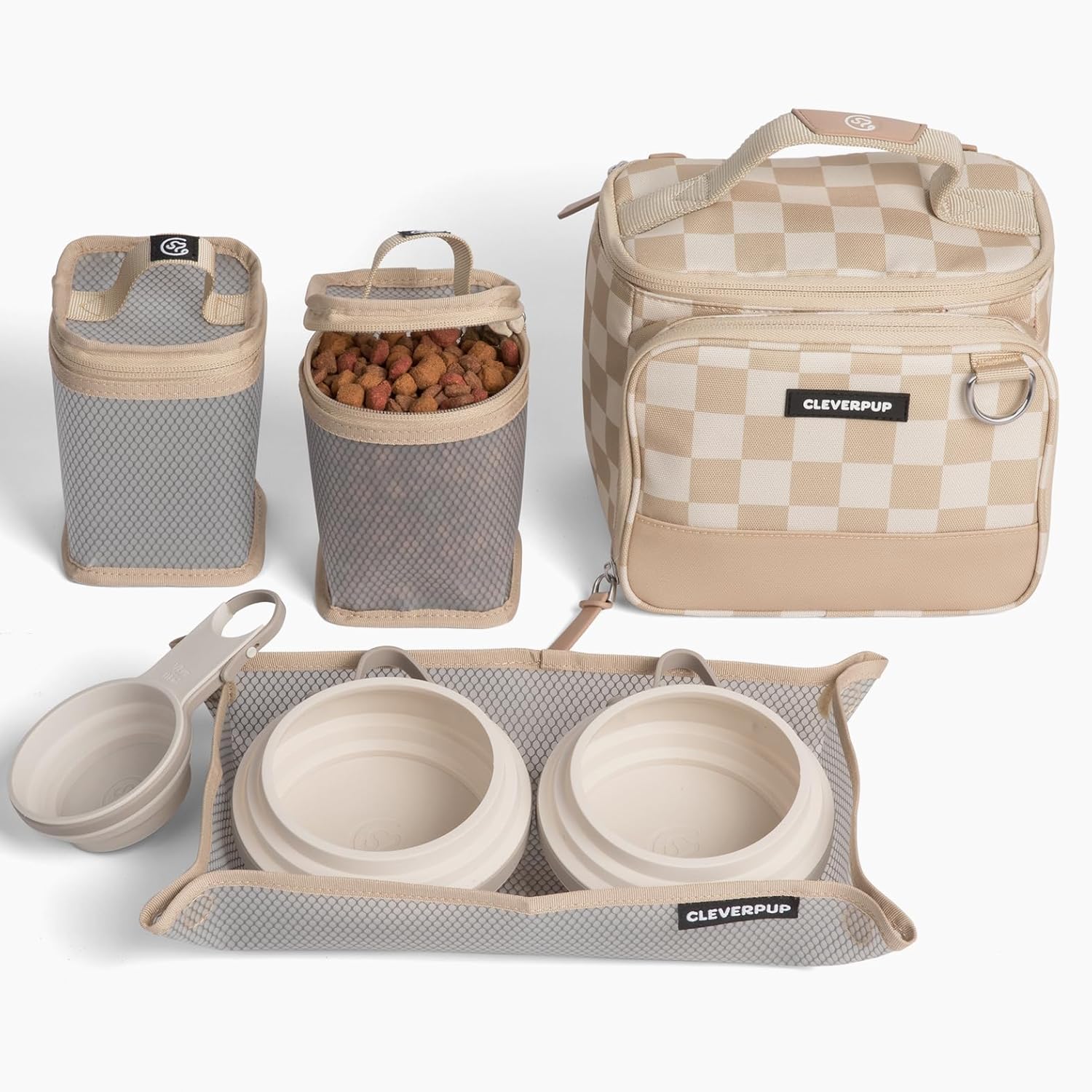 Cleverpup Small 7-Piece Bistro Box Dog Food Travel Kit, 6-Cup BPA-Free