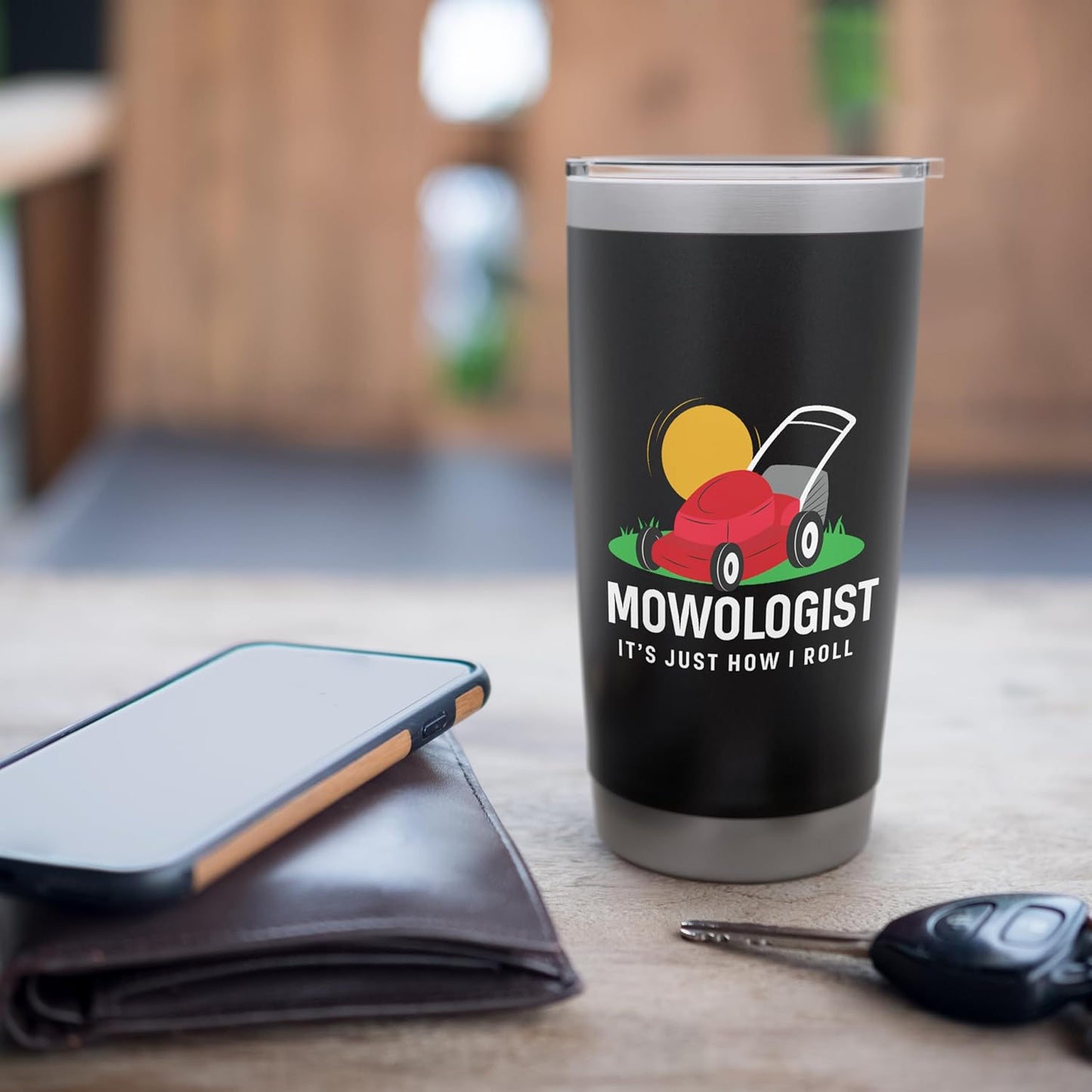 Mowologist It’s Just How I Roll Funny Lawn Care Humor Stainless Steel Insulated Tumbler
