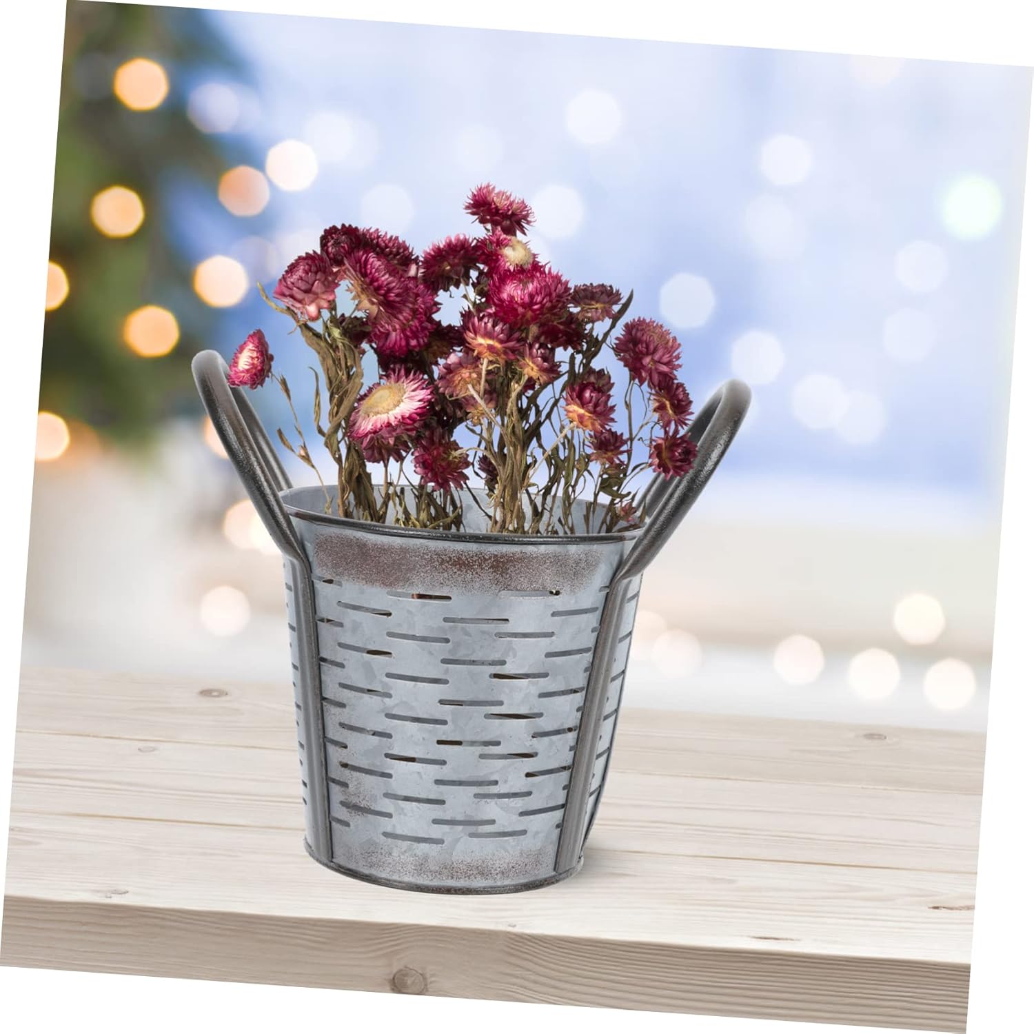 PRETYZOOM Vintage Flower Arrangement Holder Iron Flowerpot Home Planti