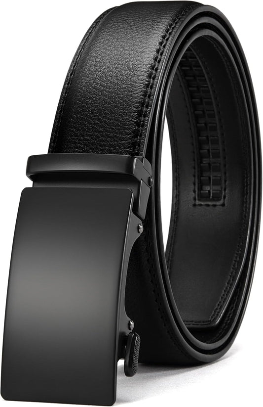 CHAOREN Mens Belt - Mens Ratchet Belt Leather 1 3/8" for Dress Pant - 