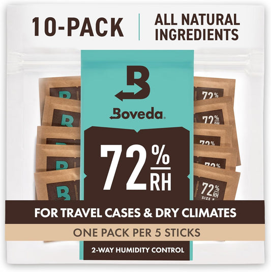 Boveda 72% RH 2-Way Humidity Control – Restores & Maintains Humidity – All in One Solution for Humidification- Patented Technology - Convenient & Versatile - 10 Count Resealable Bag