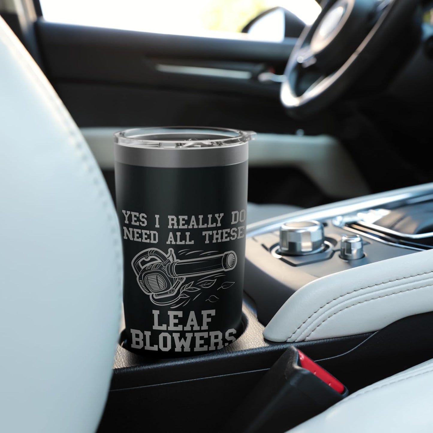 Leaf Blower Collector Men Funny Lawn Care Yard Leaf Blowing Stainless Steel Insulated Tumbler