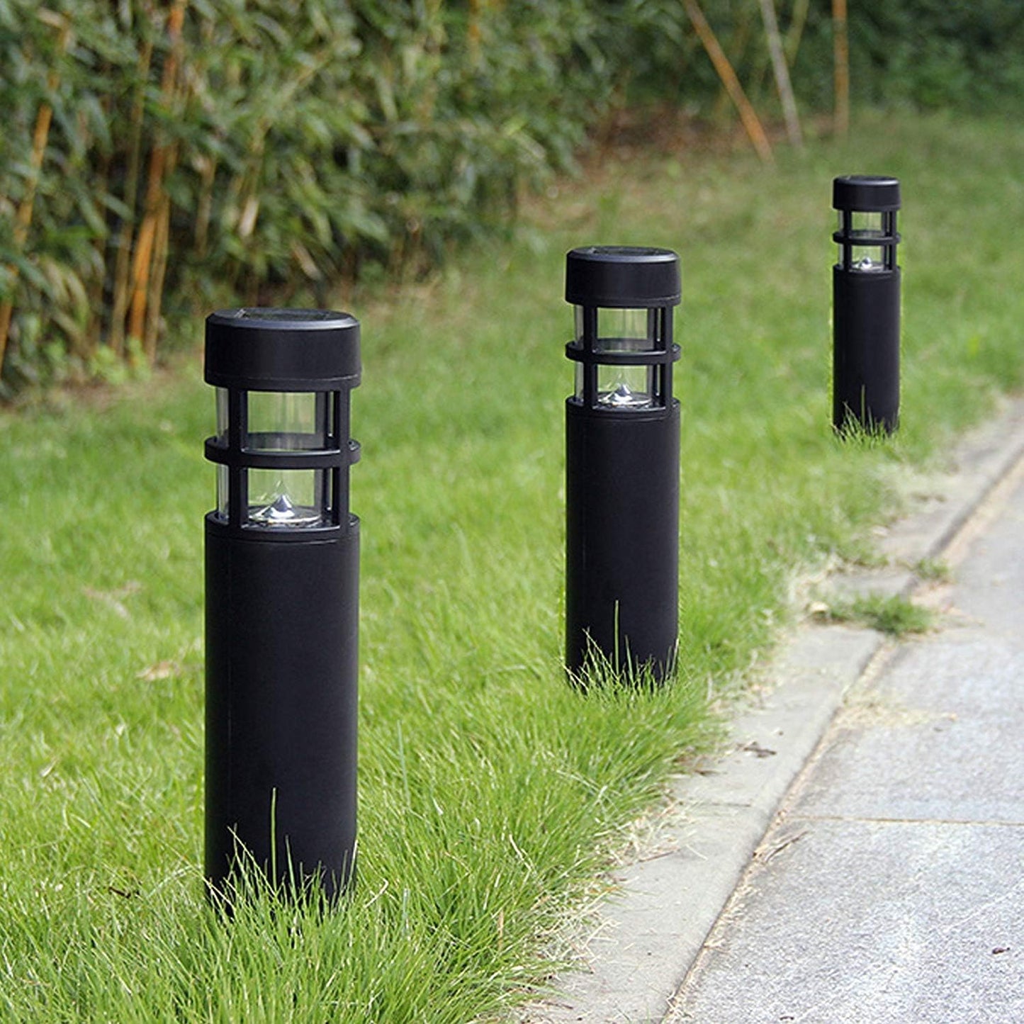 SUNWIND Solar Garden Lights Outdoor LED Bollard Solar Powered Path Lig