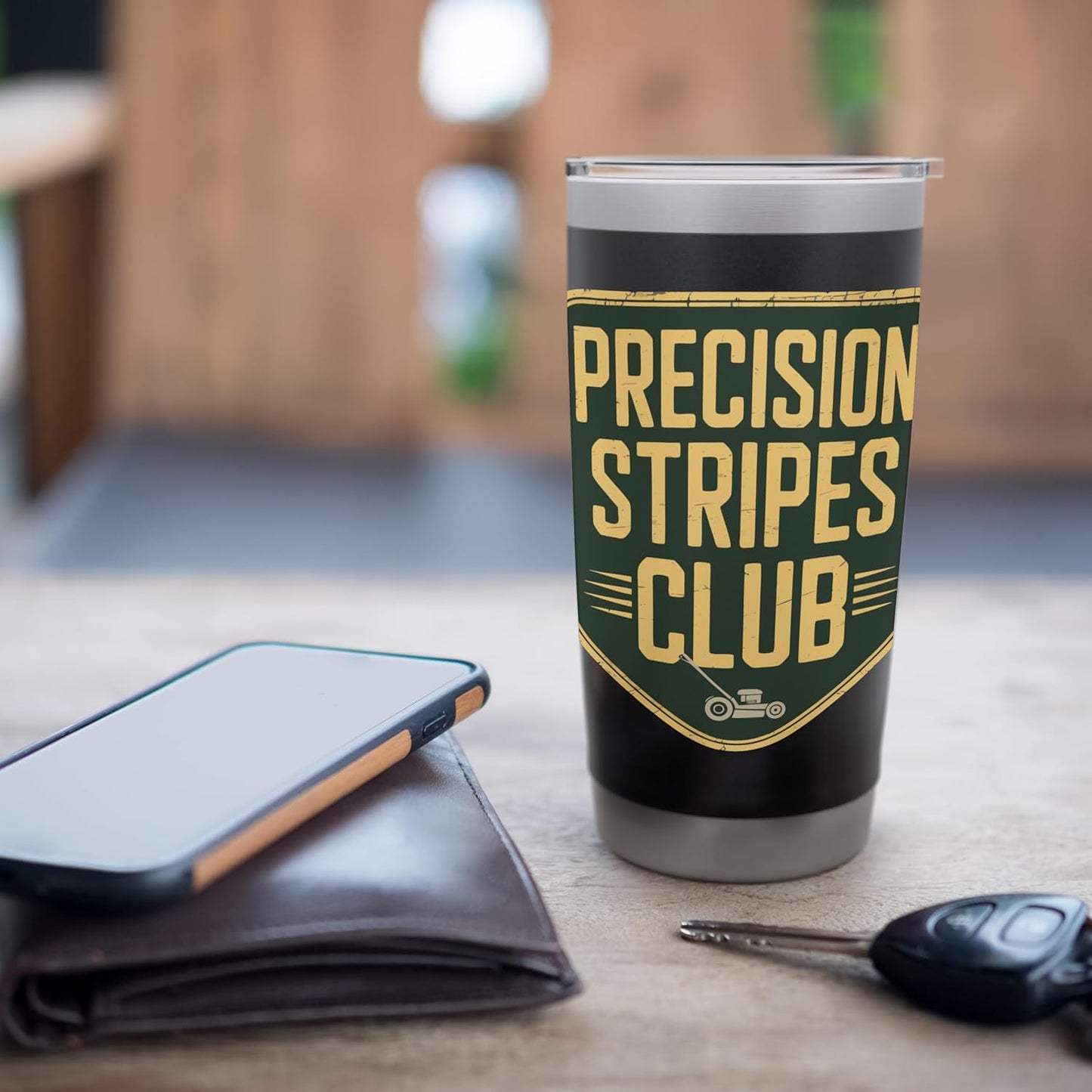 Lawn Striper Lawn Care Mowing Humor Lawn Mover Stainless Steel Insulated Tumbler