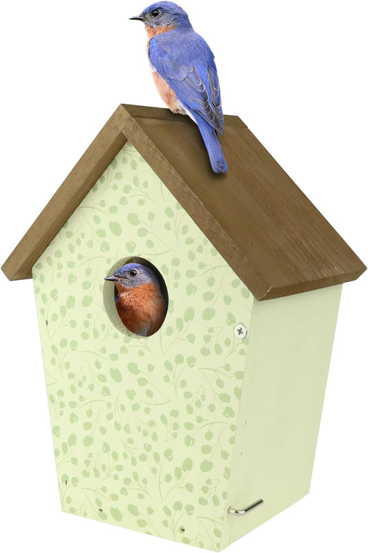 Wild Wings Decorative Bluebird House Spring Ivy, White