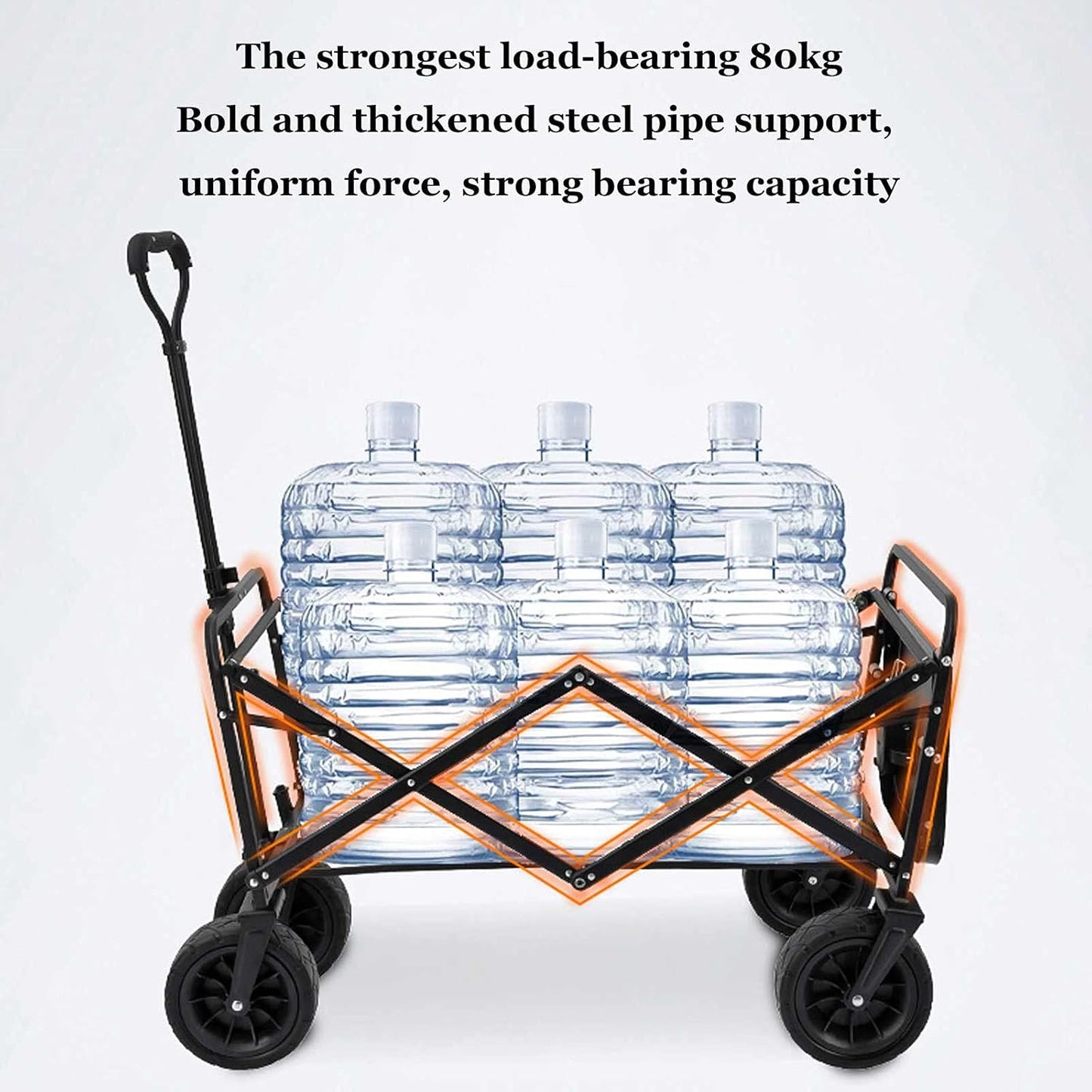 Portable Folding Beach Wagon Heavy-Duty Foldable Outdoor Garden Cart O